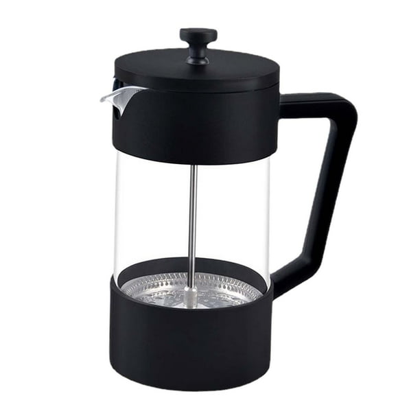 Cafetera de vidrio sin café molido, tetera de acero inoxidable con émbolo para café expreso 600ML