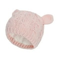 thumbnail image 4 of Odeerbi by Odeerbi Newborn Cotton Knit Beanie Hat Gloves Set, Pink, 0-3 Months, 4 of 6