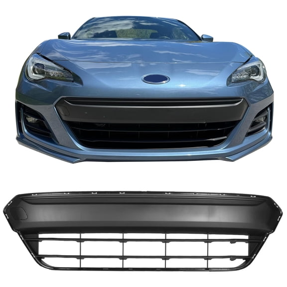 Ikon Motorsports Front Bumper Hood Grille For 2017-2020 Subaru BRZ, OE Style Unpainted Black ABS Plastic 57731CA450