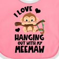 thumbnail image 4 of Inktastic Monkey I Love Hanging out with My Meemaw Boys or Girls Baby Bib, 4 of 4
