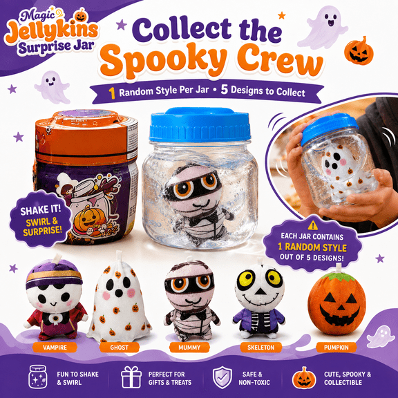 Halloween Magic Rocker Shake Toy, Blind Box Style Random Character Figurine, Cute Interactive Novelty Toy For Children Birthday Gifts Tabletop Ornaments,1PCS