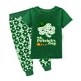 thumbnail image 1 of Baby St Patricks Day Outfit Boy Bodysuit Printed T-Shirt Top Long Pants Children's Wear, 1 of 6
