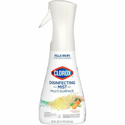 Clorox Disinfectant Mist, Multi-Surface Spray, Lemongrass Mandarin, 16 fl oz | 2-Pack (2 Total)