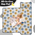 thumbnail image 4 of Geometric Flower and Dahlia Gray Pattern Teens Toddler Nap Mat with Pillow, Sleeping Mat Bag for Preschool Daycare 59"x22", 4 of 6