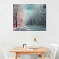 thumbnail image 2 of Nawypu  Canvas Print Wall Art Pine Tree Forest Covered in Snow Nature Wilderness Photography Modern Art Rustic Scenic Colorful Multicolor for Living Room, Bedroom, Office, 2 of 4