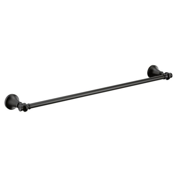 Moen YB0524BL Colinet 24 in. Towel Bar in Matte Black