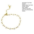 thumbnail image 7 of Yesbay Women Bracelet Beaded Adjustable Elegant Dainty Gift Golden High Gloss Faux Pearl Bracelet Jewelry, 7 of 7
