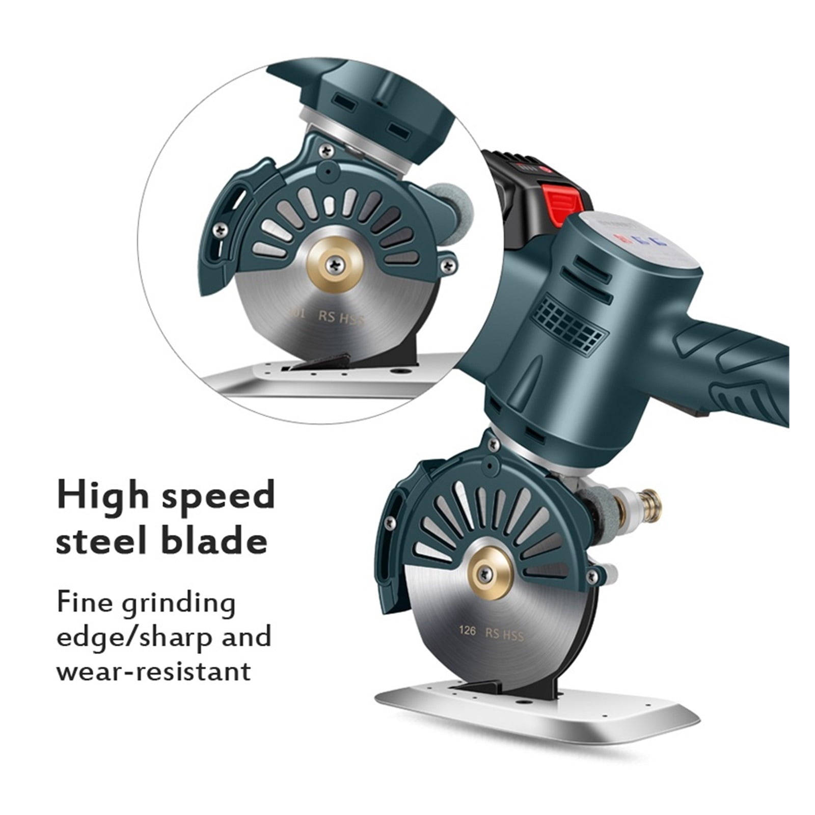 Electric Round Scissors Cutter Cloth Cutter Fabric Machine 21V Cordless Sewing Scissors Rechargeable Scissors For Cothes ,Sharp & Durable