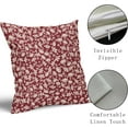 thumbnail image 4 of Wine Red and Cream Floral Pillow Covers 18x18 Inch Set of 2 Vintage Flower Outdoor Decorative Throw Pillows Small Floral Block Print Rustic Farmhouse Pillowcases for Couch Decor, 4 of 6