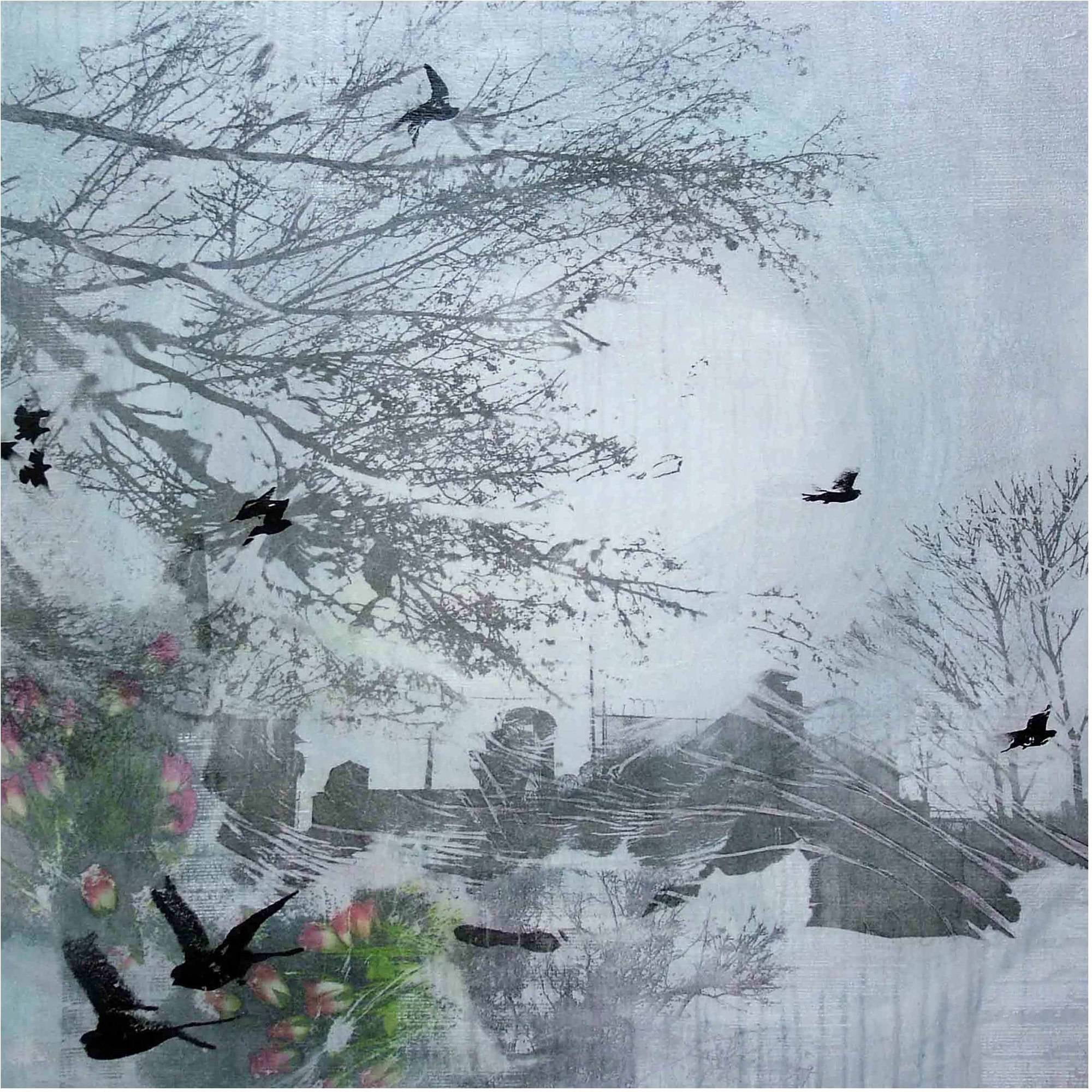 Marmont Hill "Tuesday in Blue" by Tracy Silva Barbosa Painting Print on Canvas