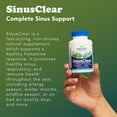 thumbnail image 6 of RidgeCrest Herbals SinusClear, Complete Formula for Sinus and Nasal Health with Mullein Leaf, Bromelain, Vitamin C, and Zinc, for Healthy Mucus, Immune & Respiratory Support, (60 Veg Caps, 30 Serv), 6 of 9