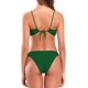 thumbnail image 2 of Bikini Sexy de Mujer con Abertura en el Ojo de la Cerradura Bikini con Pliegues en la Parte Inferior Trajes de baño de Dos Piezas Verde M Verde M Xishao ropa, 2 of 2