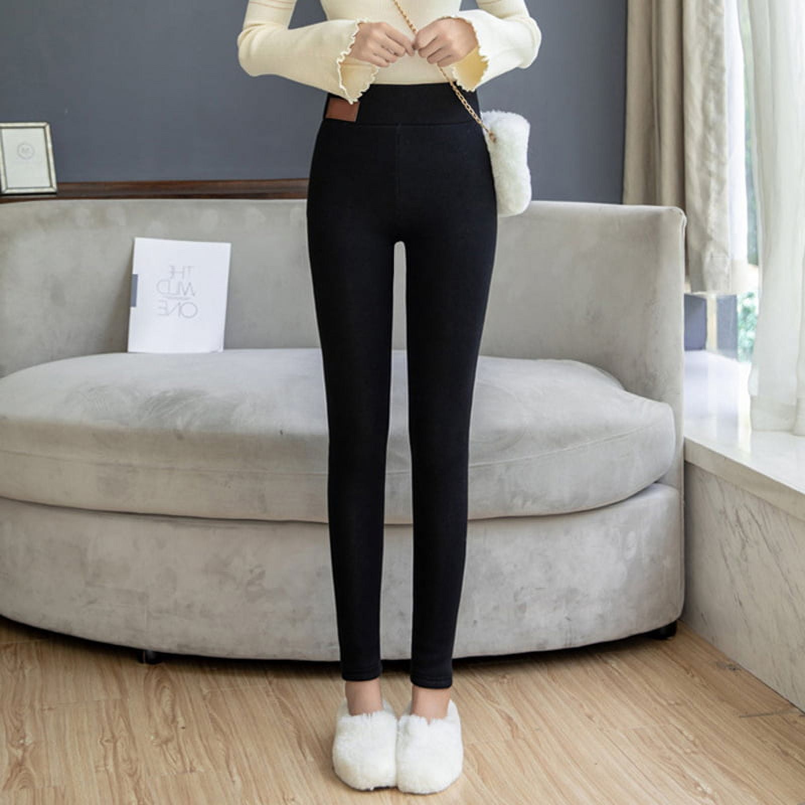 Super Thick Cashmere Wool Leggings Windproof and Cold Lasting Warmth Warm  Women Elastic Tight Leggings Pants New 