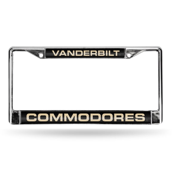Vanderbilt Commodores Chrome Metal Laser Cut License Plate Frame