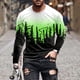 thumbnail image 2 of Hombres moda casual cuello redondo pulóver impresión manga larga camiseta blusa Pompotops oipoqjl4783, 2 of 3