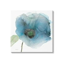 Stupell Industries Abstract Blue Flower Shape Graphic Art Gallery Wrapped Canvas Print Wall Art, Design by Carol Robinson