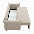 thumbnail image 3 of Leif Sofa with Full Size Pull Out Sleeper, 87 Inch Wood, Beige Fabric, 3 of 7