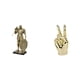 thumbnail image 1 of Set de figuras de caballero para escritorio. Escultura de mano y dedos en gesto abstracto. Adorno de resina ideal para el hogar, la oficina o la sala, 1 of 8