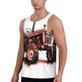 thumbnail image 2 of Lsque Farm Tractor Pattern Mens Tank Tops Muscle Athletic Quick Dry Sleeveless Workout Fitness T Shirts Beach Tank Top, Loose-fit Sleeveless Shirt for Men-4X-Large, 2 of 7