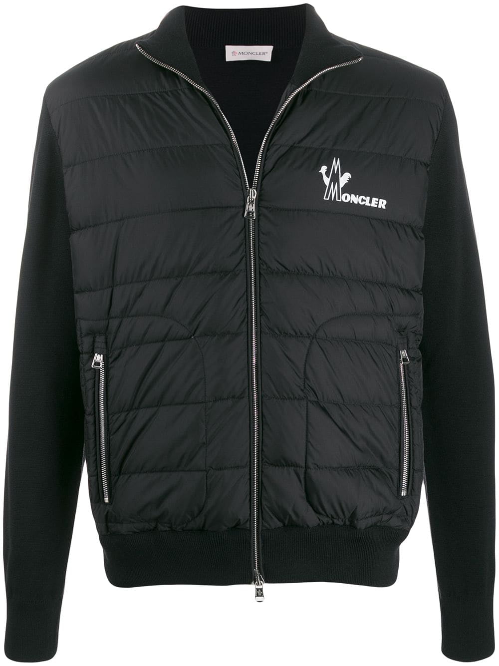Moncler Men's Black Quilted Sweater Jacket Cardigan (XL) - Walmart.com