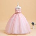 thumbnail image 5 of SJLDQY Flower Girls Maxi Dress Sleeveless Tulle Princess Dress Bridesmaid Wedding Pageant Party Formal Gowns, 5 of 6