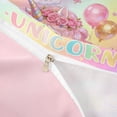 thumbnail image 4 of Erosebridal Cute Unicorn Girls Queen Duvet Cover Set,Romantic Pink Rose Blossom Flower Bedding For Kids,Reversible Pink 3pcs,No Comforter, 4 of 6