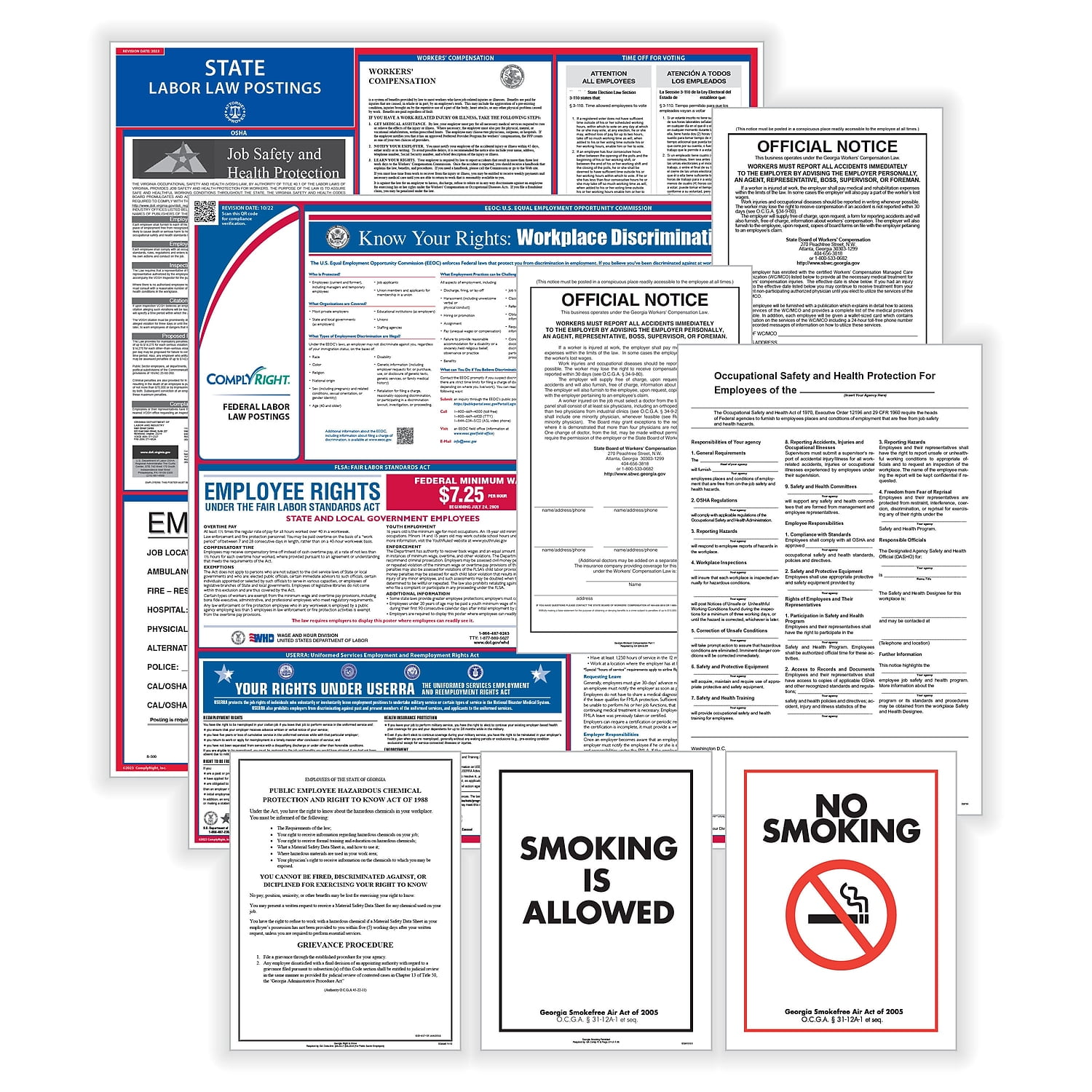 ComplyRight Federal State and Public Sector (English) Labor Law Poster Set Florida (EFEDSTCRPSECFL)