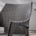 thumbnail image 2 of Nayeli Outdoor 5 Piece Wood and Wicker Square Dining Set, Gray, Gray, 2 of 5