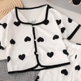 thumbnail image 3 of newwalpole Girls Pajamas Short Sleeve 2Piece Button Down Summer PJs with Pockets for Kids Soft Sleepwear 6-16 Years (White, 18-24 Months), 3 of 3