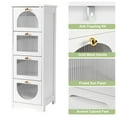 thumbnail image 5 of TROPOW Bathroom Floor Cabinet, Freestanding Small Bathroom Storage Cabinet with 4 Drawers, 11.8" x 11.8" x 33.1" White Wooden Storage Organizer for Bathroom Living Room Hallway, 5 of 7