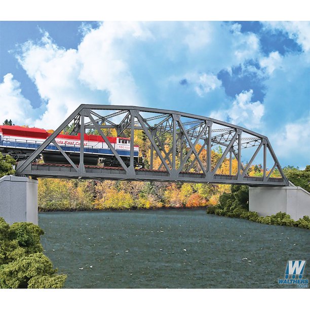 Arched Pratt Truss Railroad Bridge DoubleTrack Kit 23 x 5 x 51/4