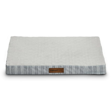 Vibrant Life Medium Orthopedic Foam Mat Dog Bed, Grey, 28" x 20"