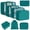 Aqua Color, variant on YAOLHLZ 8 Set Packing Cubes Luggage Packing Organizers for Travel Accessories-Cream
