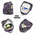 thumbnail image 5 of FORMRS Mini Backpack Purse for Women Travel Daypack Casual Shoulder Bag, Purple Roses, 5 of 7