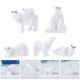thumbnail image 3 of Juego de 15 figuras en miniatura de familia de osos polares, recuerdos de fiesta de invierno, adornos para tartas de osos polares para micropaisajes, decoración de macetas suculentas, 3 of 7