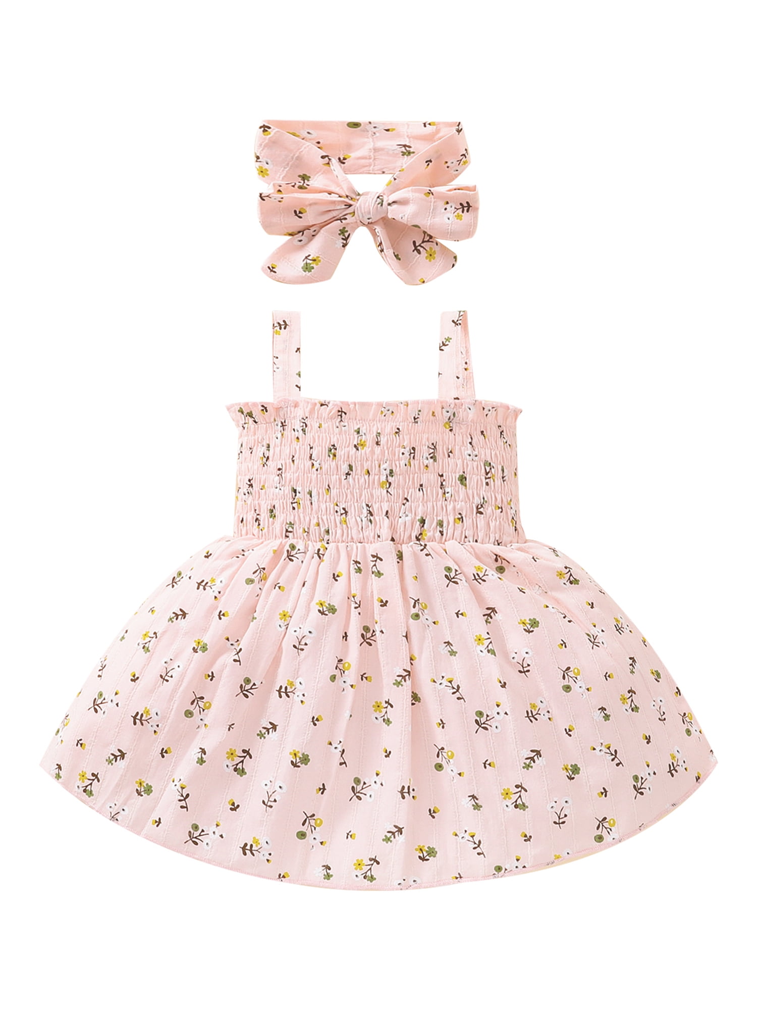 Toddler Dress Kids Baby Girls Sleeveless Floral Print Princess Dress Skirt