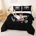 thumbnail image 3 of Homewish Goth Sugar Skull Full Size Comforter Sets,Romantic Rose Floral Bedding Comforter Set,Halloween Duvet,Black Reversible,3pcs,1 Comforter and 2 Pillowcases, 3 of 7