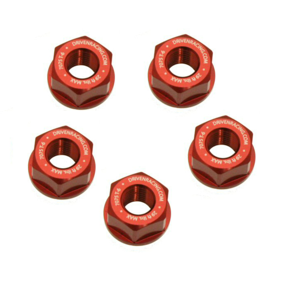 Driven Red Sprocket Nuts 10mm x 1.25 (Set of 5) (DSN5RD)