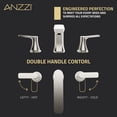 thumbnail image 3 of ANZZI 2-Handle 3-Hole 8 in. Widespread Bathroom Faucet With Pop-up Drain in Brushed Nickel, 3 of 8