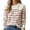 Beige, variant on Womens Oversized Striped Sweatshirt Casual Long Sleeve Crewneck Shirt Fshion Clothes (Beige S)