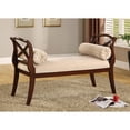thumbnail image 2 of Bowery Hill Scrolled Arm Bedroom Bench in Dark Cherry, 2 of 2