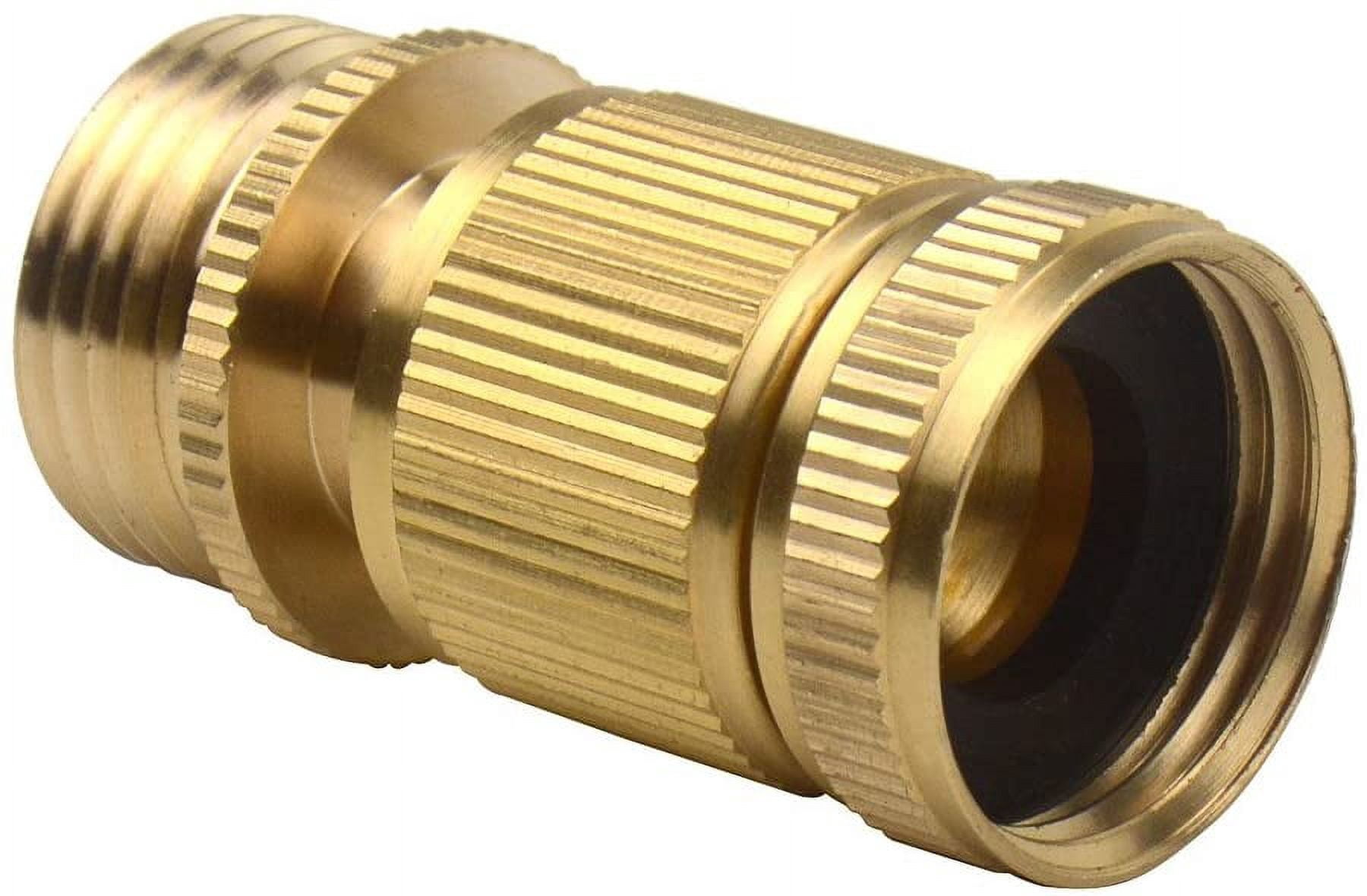 HRTGFD-3Sets of Brass Male and Female 3/4 Inch Water Hose Quick Connect Fitting Garden Quick Release Hose Connector