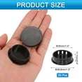 thumbnail image 2 of 50 piezas de tapones de agujero de plástico de nylon, tapones de agujero de tornillo redondo de 1-2/5" (35mm) para muebles de cocina en negro, 2 of 7