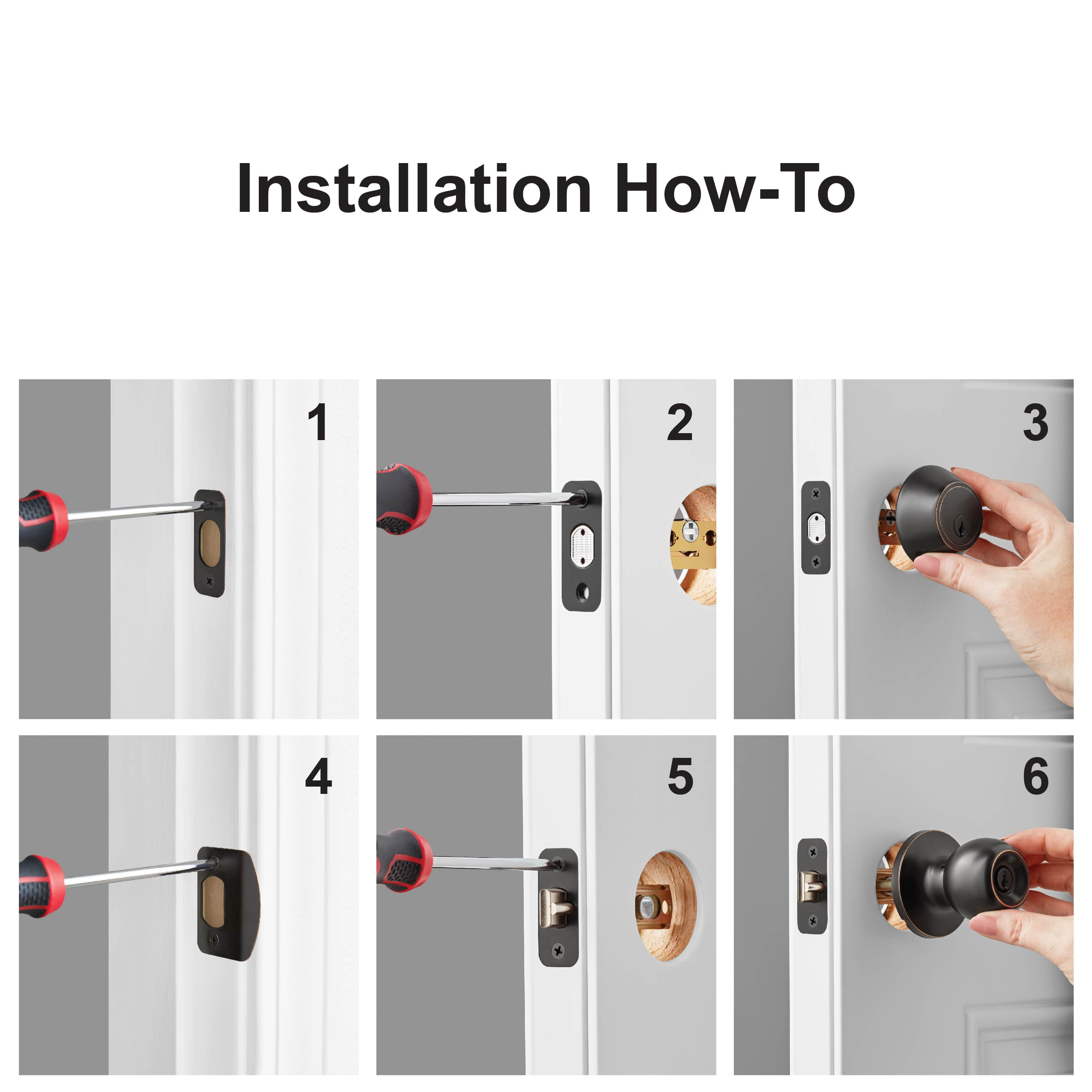 Hyper Tough Keyed Entry Ball Doorknob Lock and Single Cylinder Deadbolt Oil Rubbed Bronze Finish Combo Pack