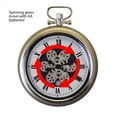 thumbnail image 3 of Three Star RT6300 19 x 16 in. Pocket Style Wall Clock With Moving Gears, Champgne, 3 of 3