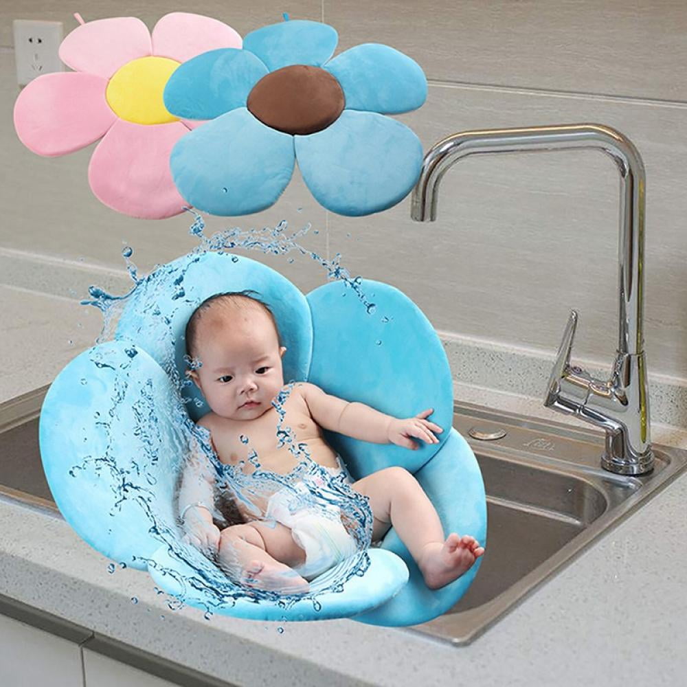 Baby Bath Pillows Soft Pans Cushion Bathing Seats pad Floating mat Non-Slip air Cushion Bed for Newborns BPA Free 