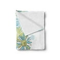 thumbnail image 2 of Turquoise Soft Flannel Fleece Throw Blanket, Chamomiles Flower Blossom Wildflower Blooms Summer Illustration, Cozy Plush for Indoor and Outdoor Use, 70" x 90", Pale Green Dark Green, by Ambesonne, 2 of 5