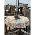 thumbnail image 2 of Outdoor Tablecloth with Umbrella Hole for Patio/Picnic/Party/Camping, Colorful Floral Waterproof Table Cloth Round Cover Washable, Farmhouse Country Dragonfly Butterfly Flower (Dia 60"), 2 of 8