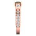 thumbnail image 3 of 2.33 ct Round Cut Simulated Champagne Diamond 3 Stone 18K Rose Gold Womens Engagement Ring, 3 of 5