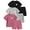 Black Pink Grey(A503), variant on Fdqin Girls Summer Outfits 6 Pcs Tie-dye Heart Print Casual Short Sleeve Tee Tops and Dolphin Shorts Set Black Pink Grey 4-5 Years
